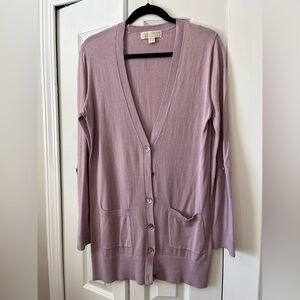 Michael Kors Women's Mauve Cardigan Sweater